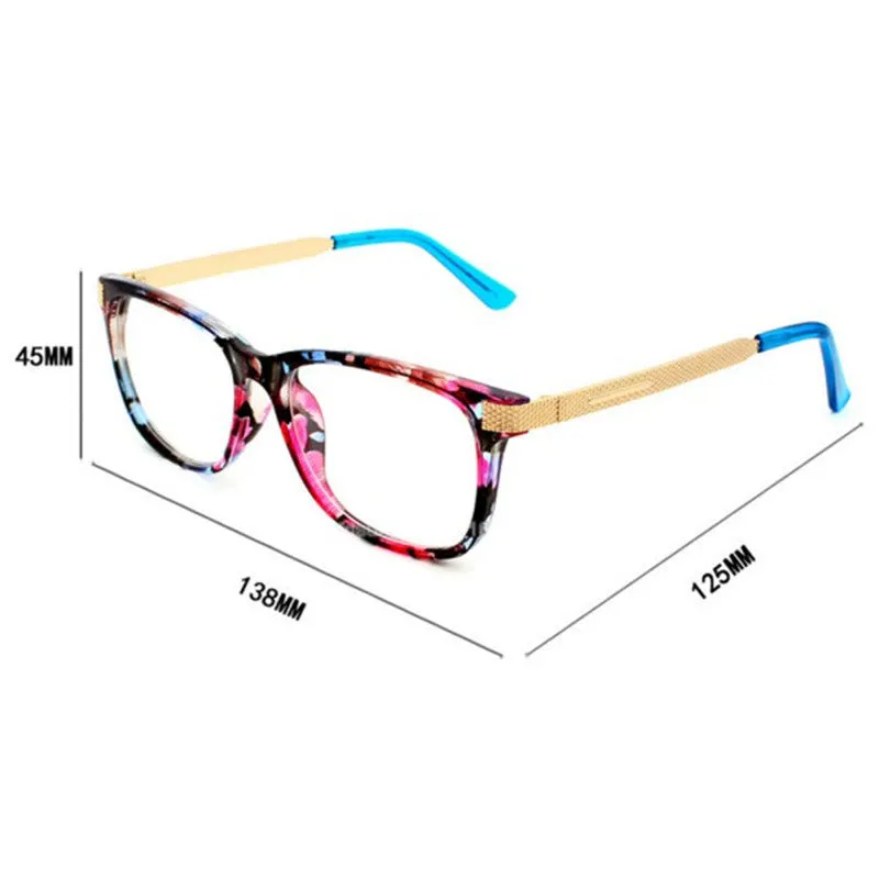 Retro Square Frames Eye Glasses Women Metal Frame Eyewear Nerd Glasses Spectacles PY6 SM6