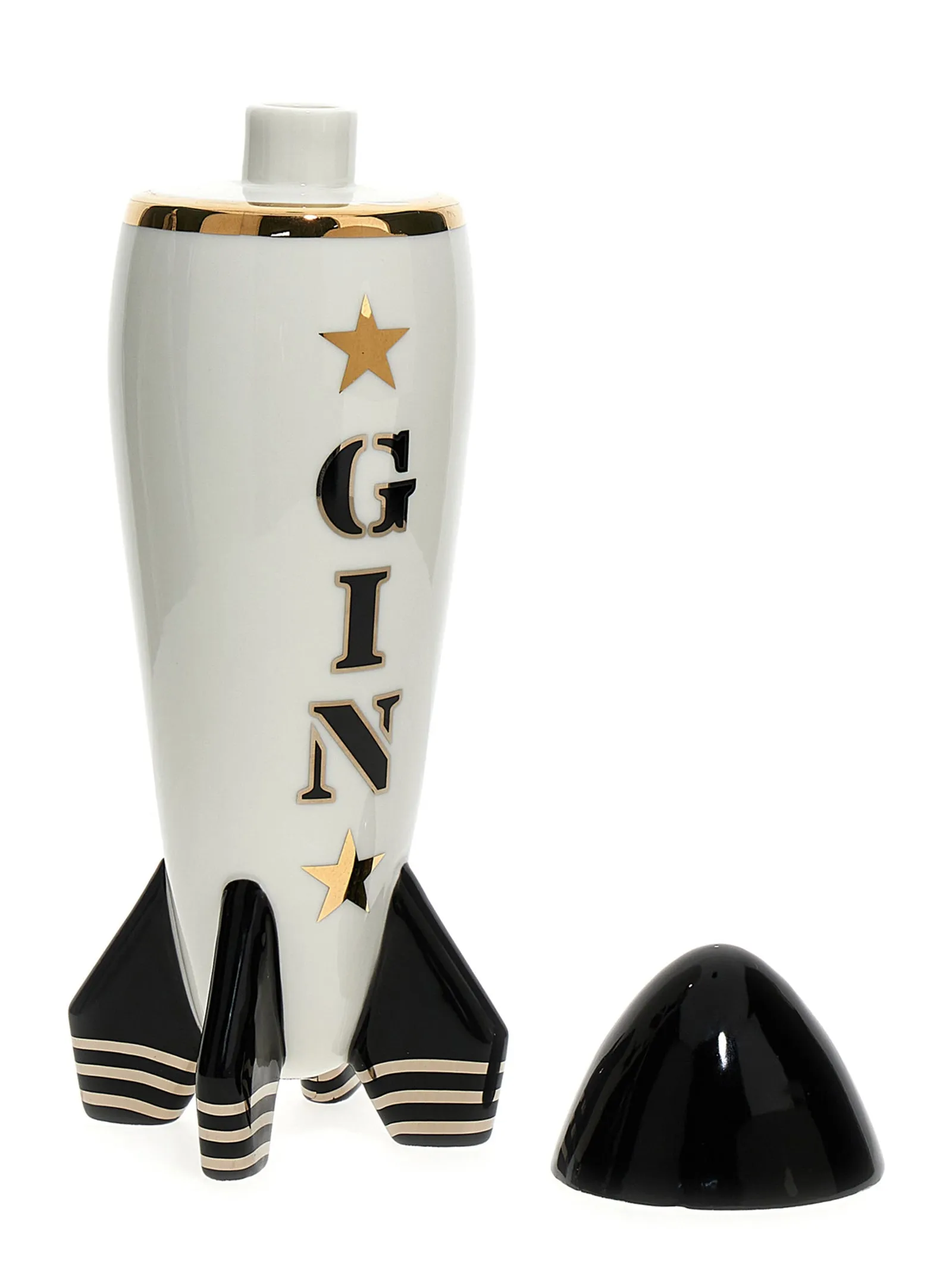 Rocket Gin Glasses And Bottles White/Black