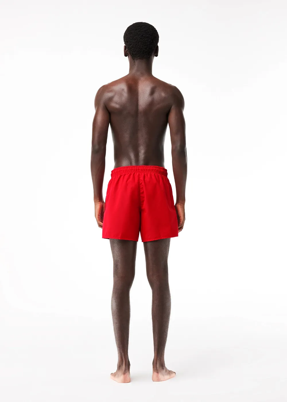 Short de bain Lacoste rouge