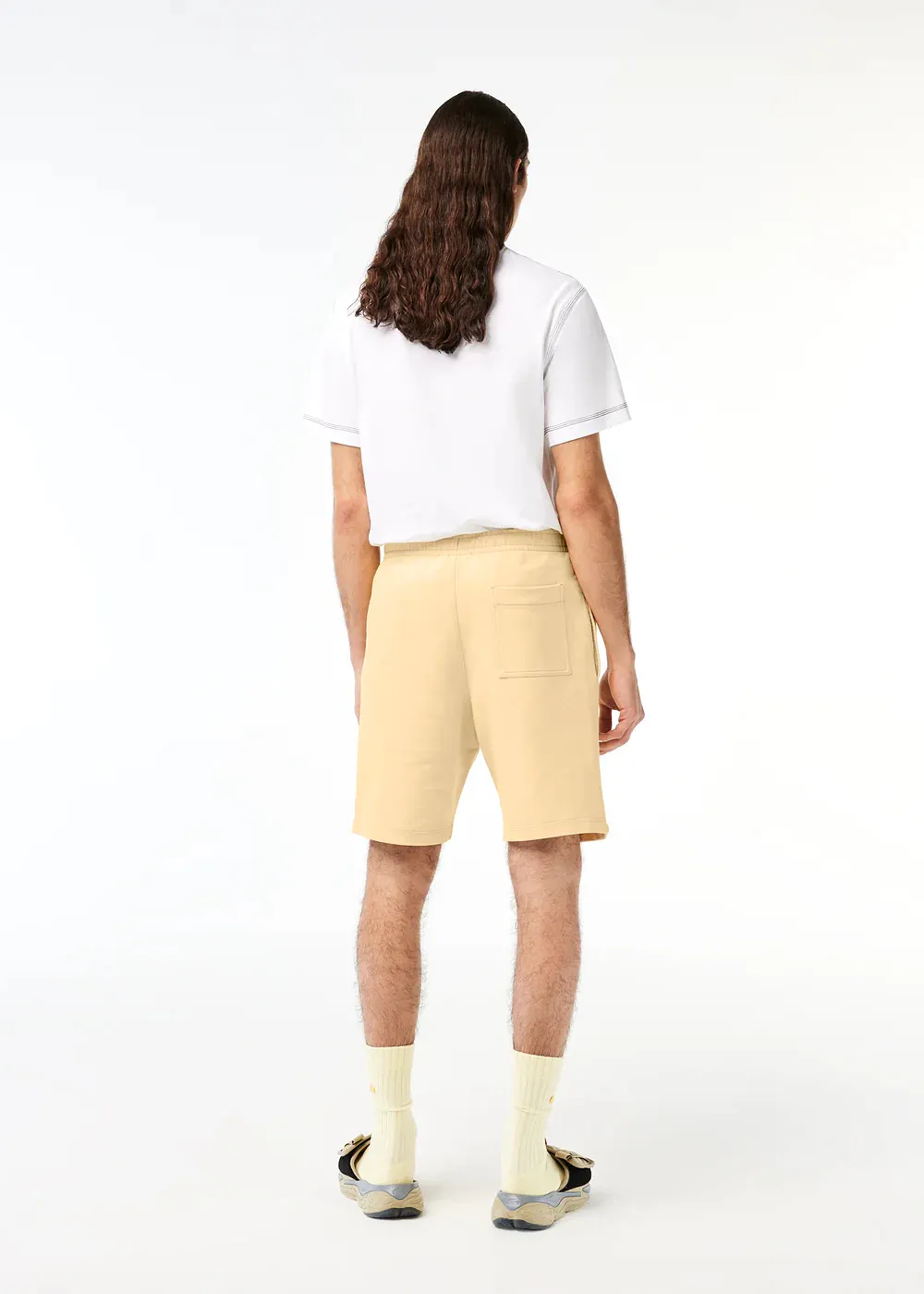 Short Lacoste en molleton logo jaune