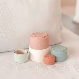 Silicone Baby Stacking Cups Bath & Beach — Pastel