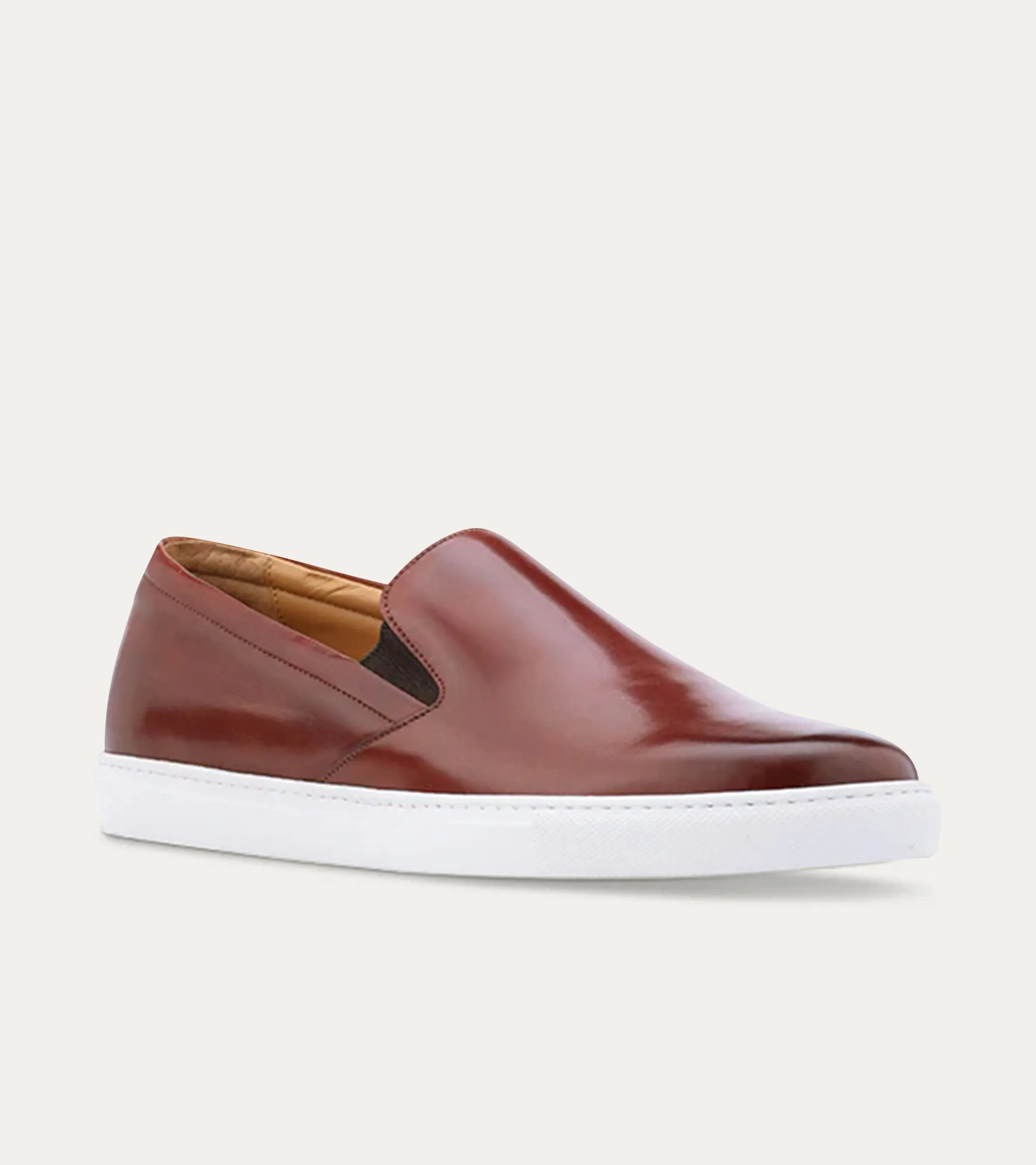 Slip On Sneaker In Brandy Antique