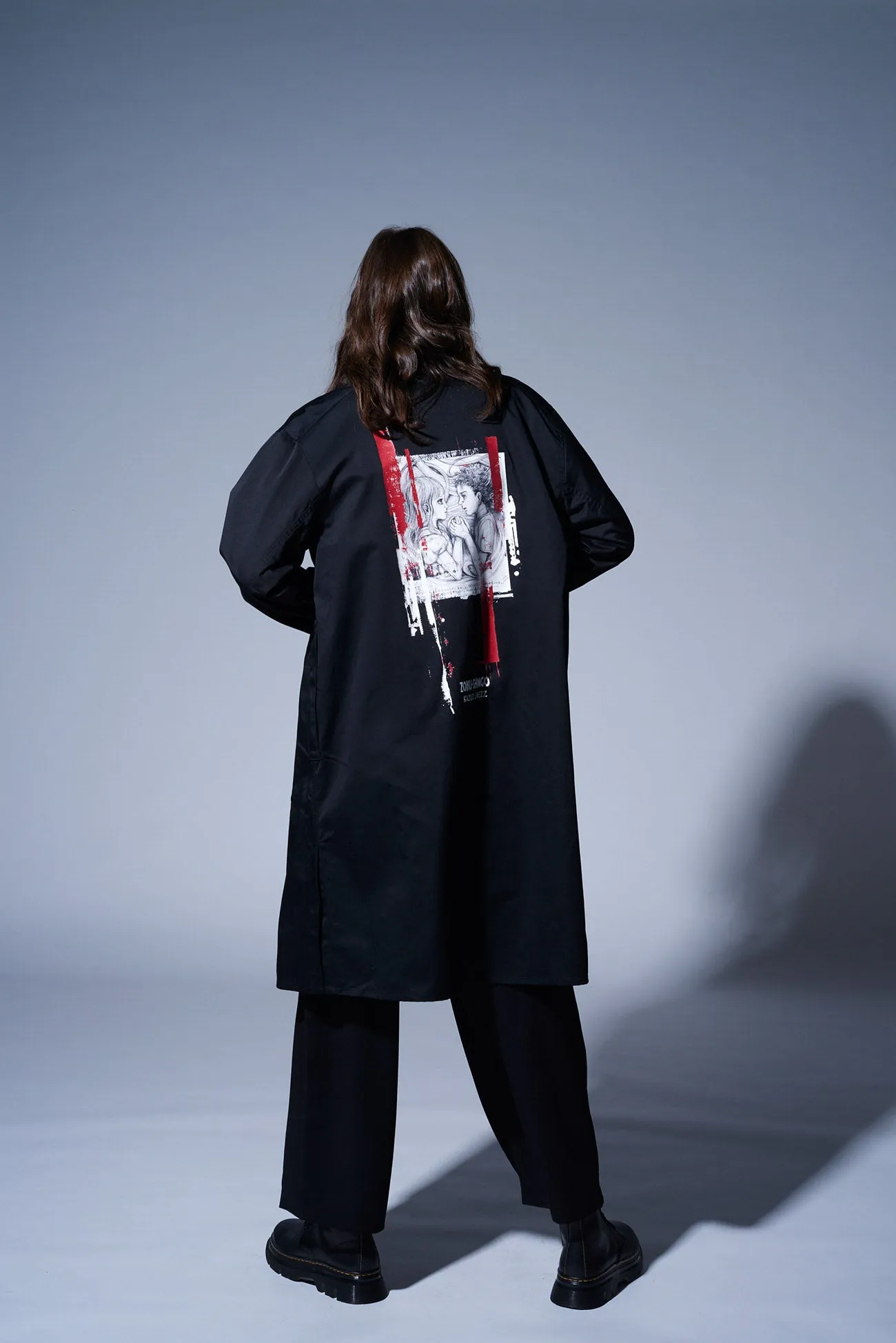 S'YTExKAZUO UMEZZ T/C TWILL ENGINEER COAT PRINTED WITH ARTWORK FEATURING ZOKU-SHINGO-REMINISCENCE-