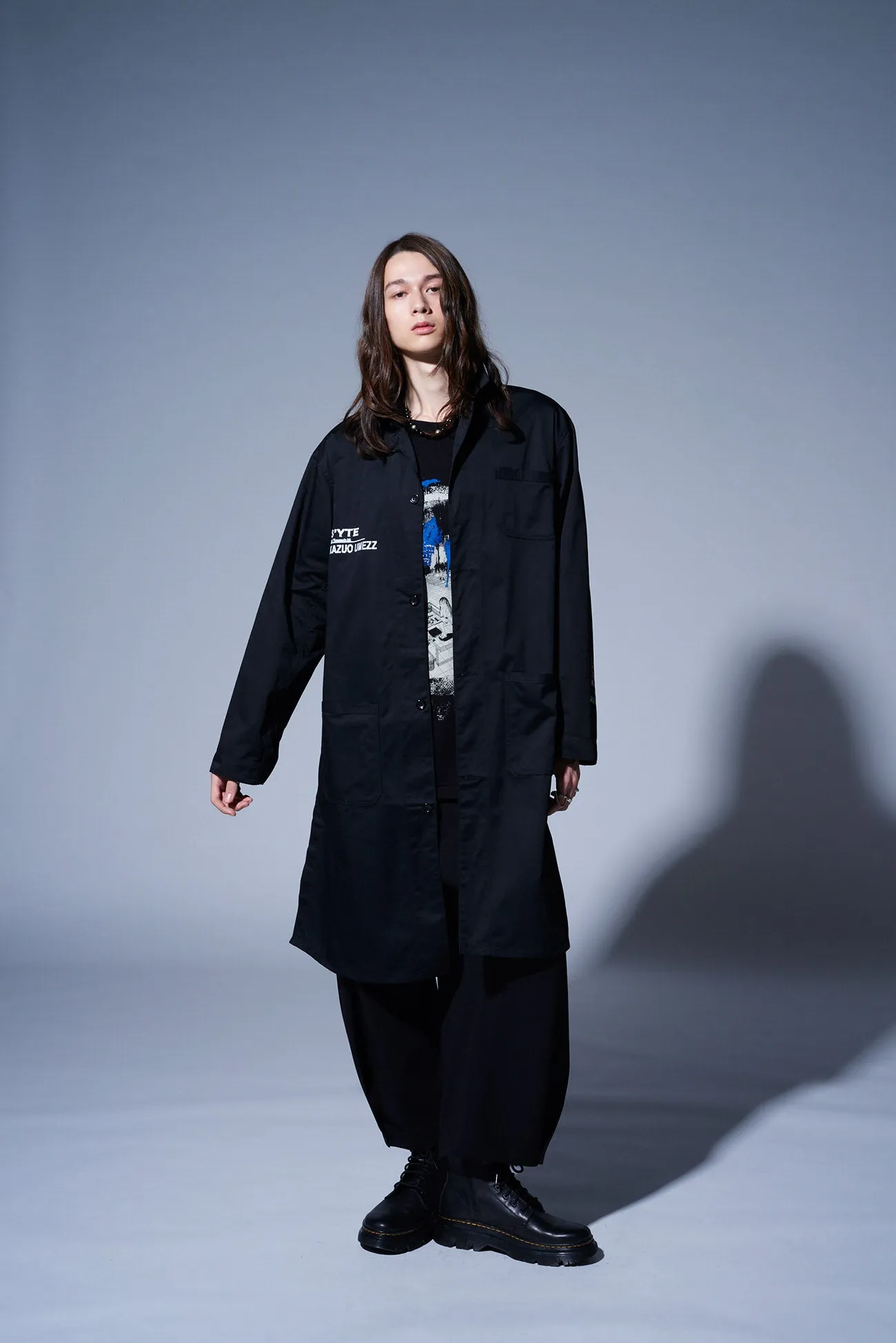 S'YTExKAZUO UMEZZ T/C TWILL ENGINEER COAT PRINTED WITH ARTWORK FEATURING ZOKU-SHINGO-REMINISCENCE-