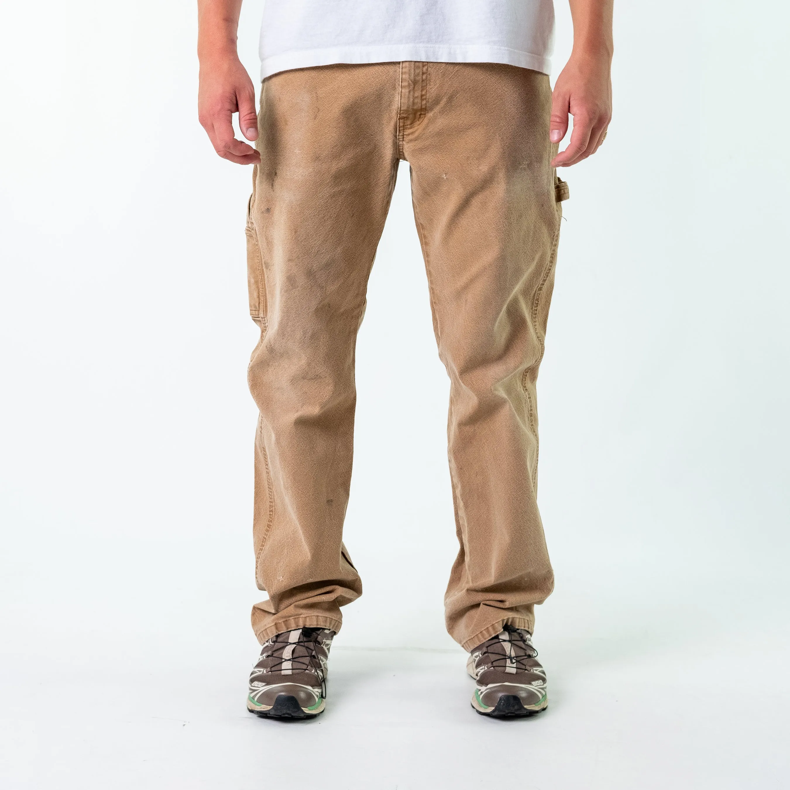 Tan 90s Dickies Denim Carpenter Jeans Baggy Pants (34x34)