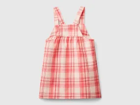 Tartan dungaree dress - Multi-color | Benetton