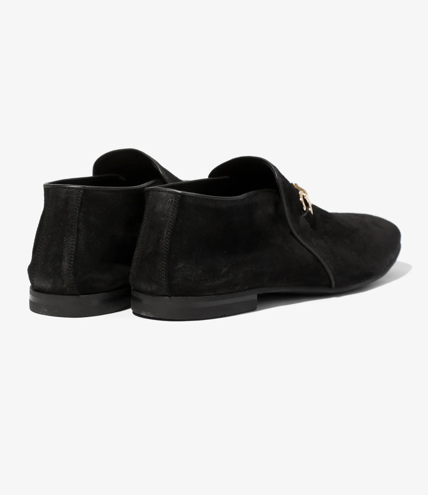 Tassel Bit Slip-On Chukka Boot – Black Rough Out