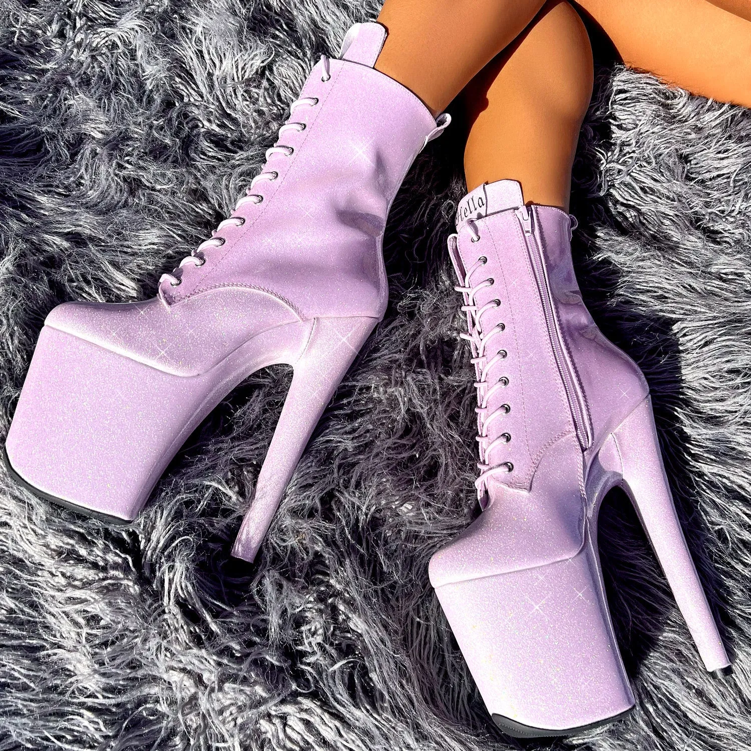 The Glitterati Boot - Lilac Lovers - 8 INCH