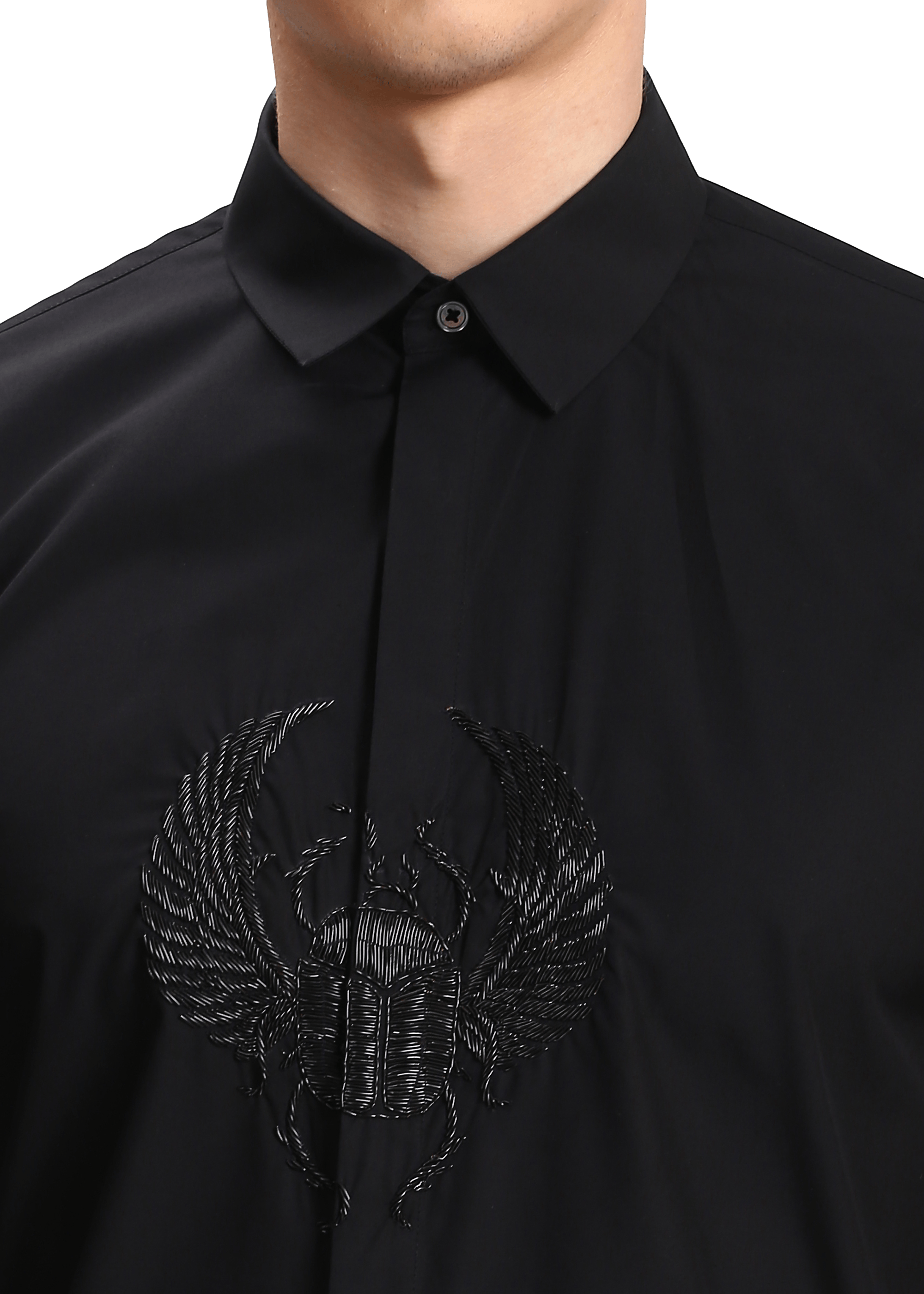 The Hand Embroidered Scarab Shirt