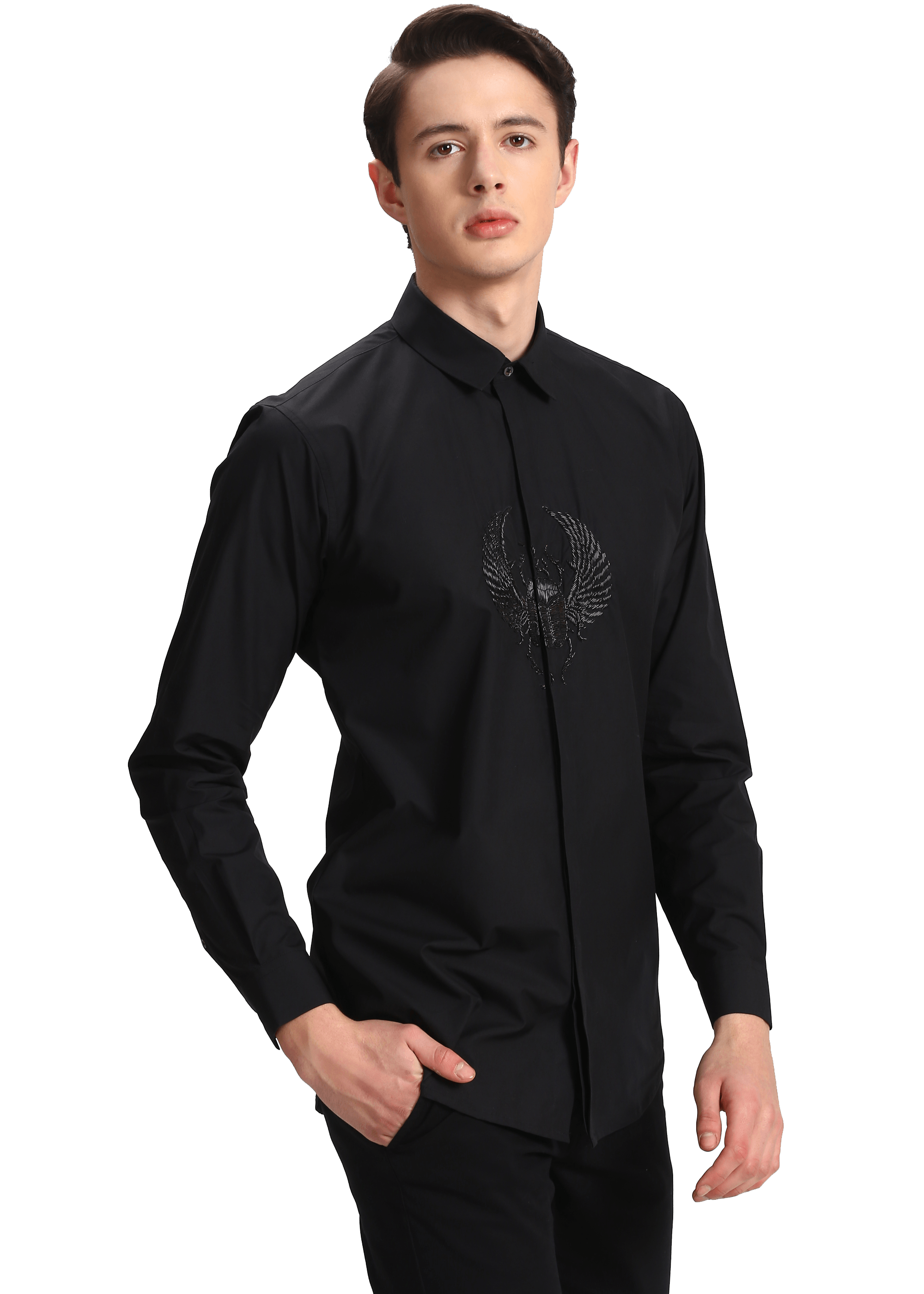 The Hand Embroidered Scarab Shirt