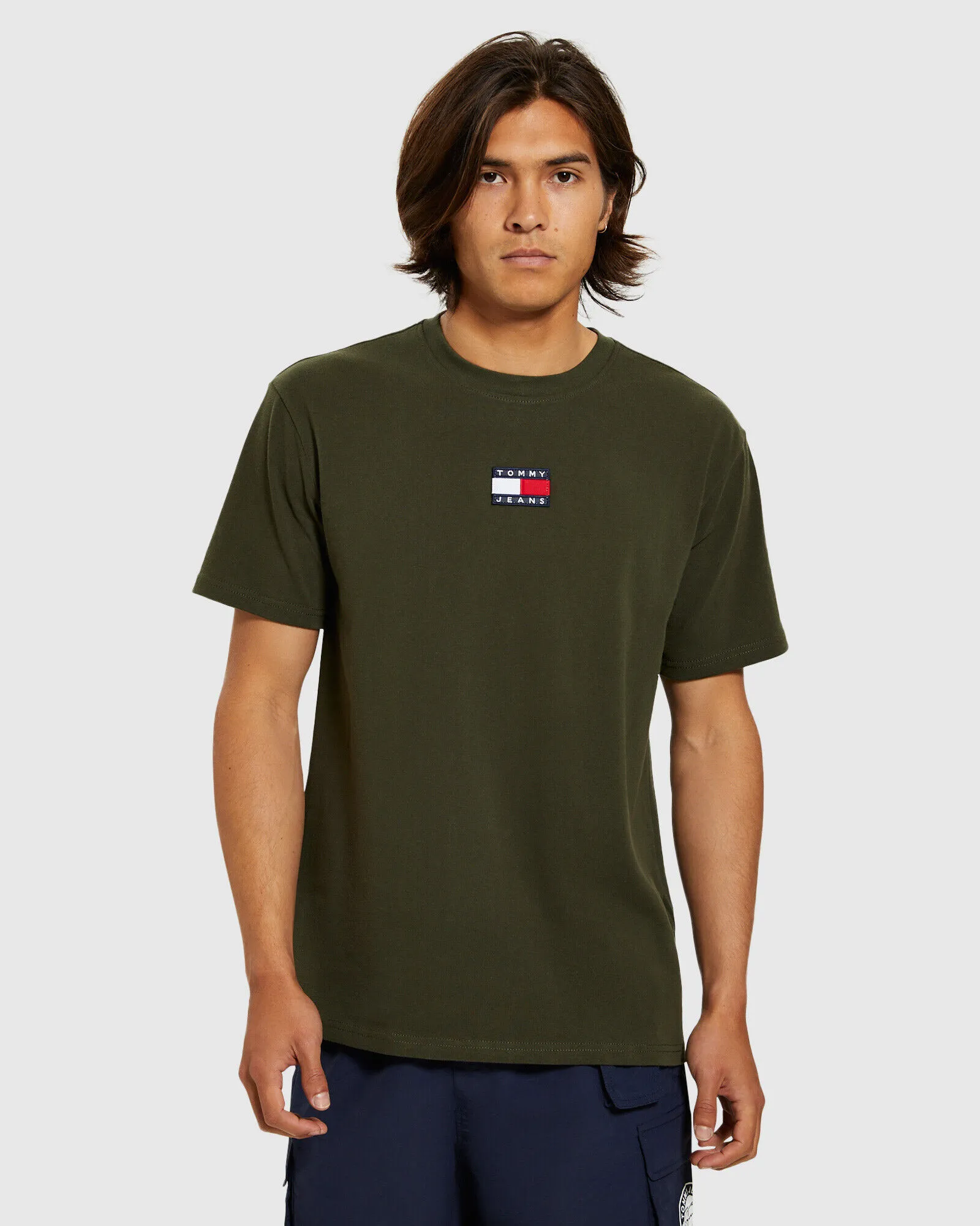 Tommy Jeans TJM Tommy Badge T-Shirt Dark Olive Green