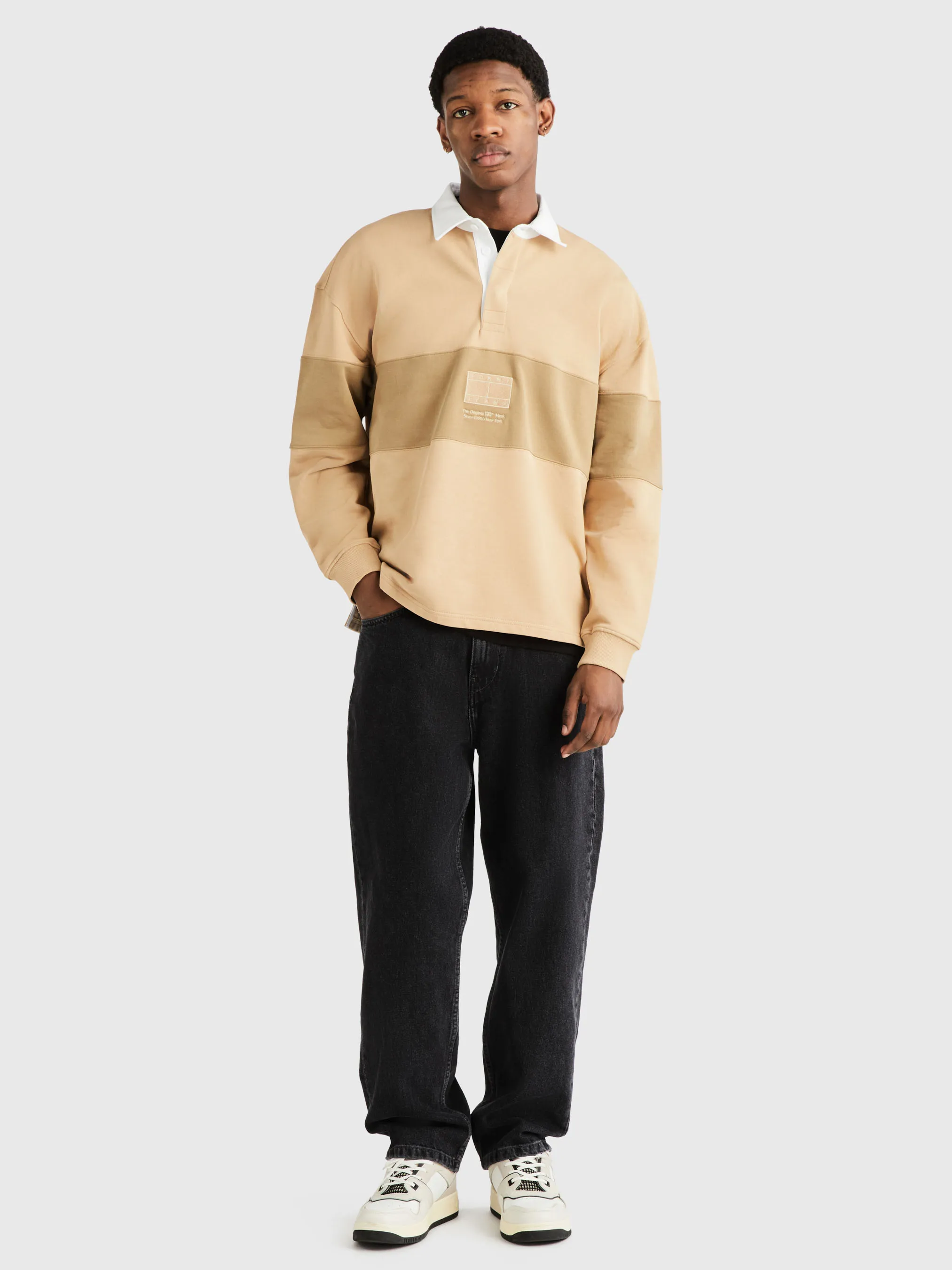 Tonal Panel Relaxed Rugby Shirt | Sweatshirts & Hoodies | Tommy Jeans