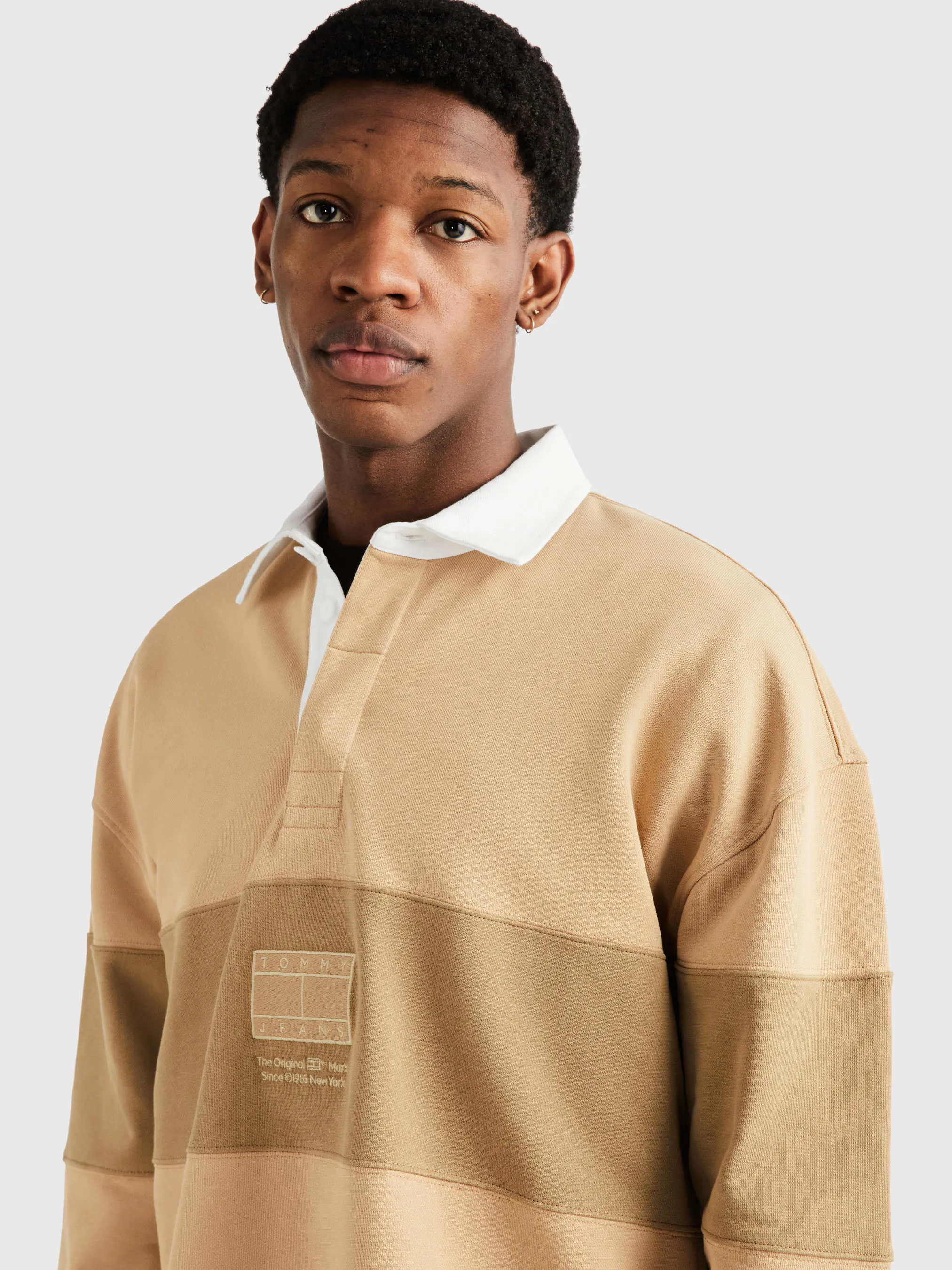 Tonal Panel Relaxed Rugby Shirt | Sweatshirts & Hoodies | Tommy Jeans