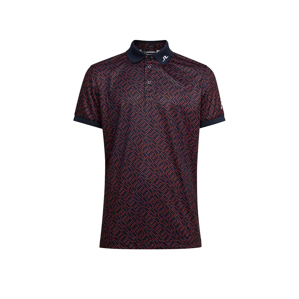 Tour Tech Reg Fit Print Polo Ketchup Bridge Monogram