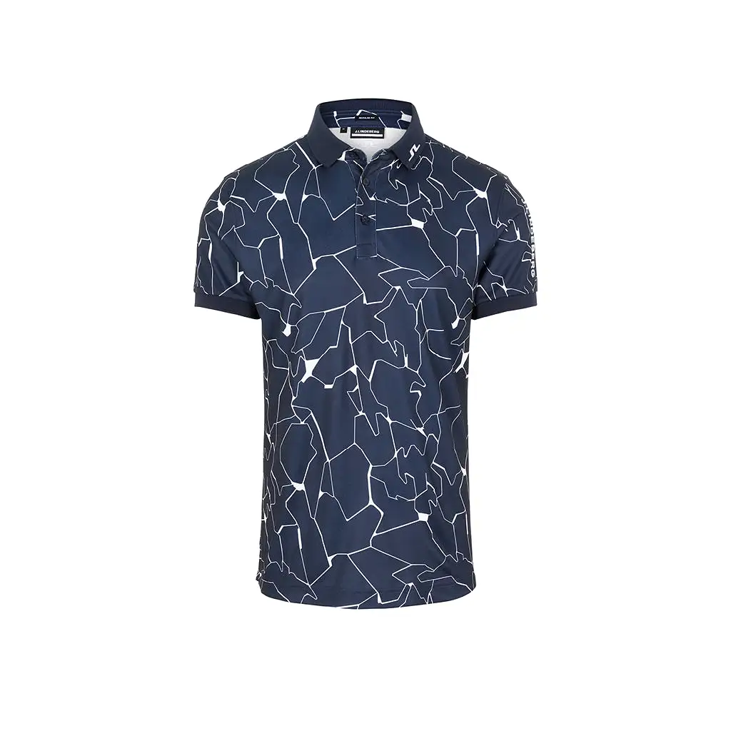 Tour Tech Reg Fit Print Polo Lit Navy