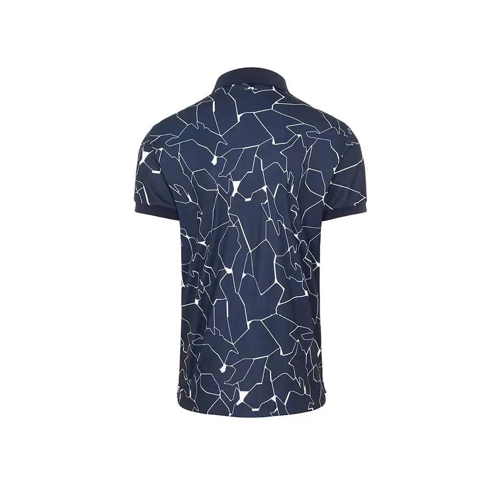 Tour Tech Reg Fit Print Polo Lit Navy