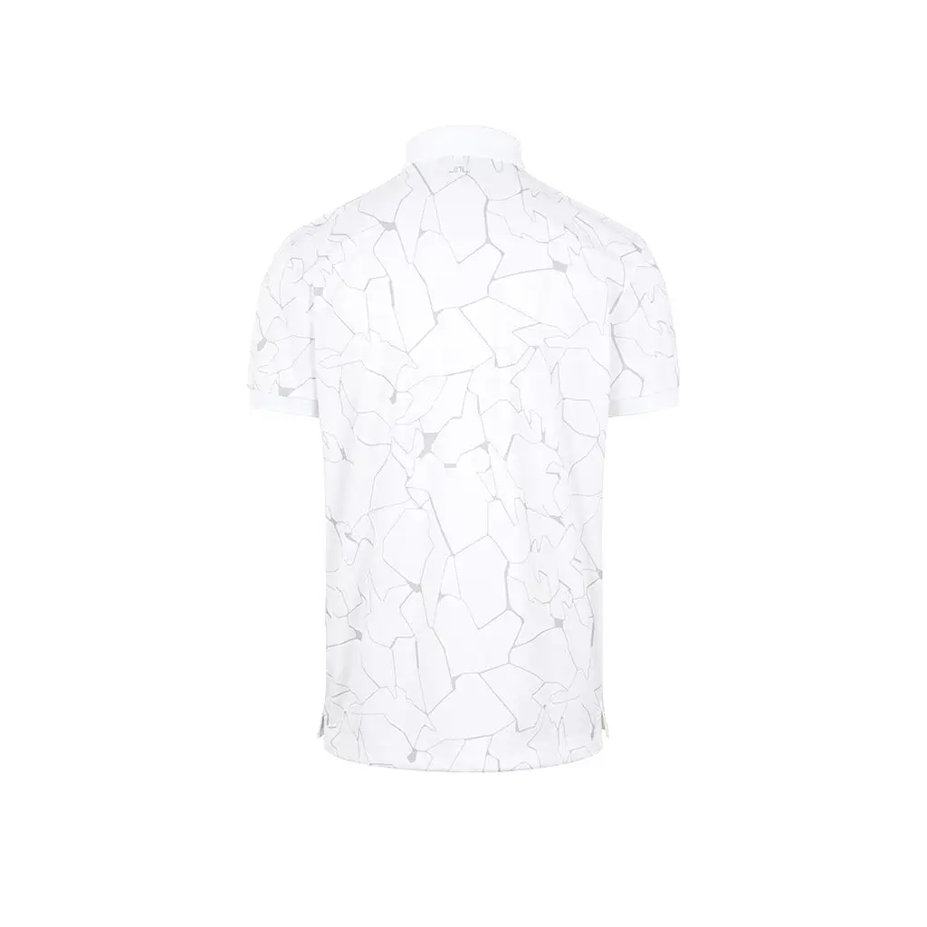 Tour Tech Reg Fit Print Polo Slit White