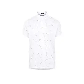 Tour Tech Reg Fit Print Polo Slit White