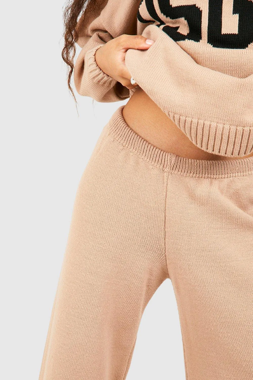 Trouser Co-ords | Petite Knitted Wide Leg Trouser | boohoo