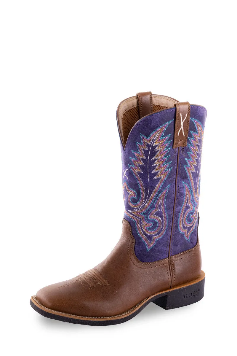 TWISTED X - WOMENS 11 TECH X2 BOOT GINGER/VINTAGE VIOLET