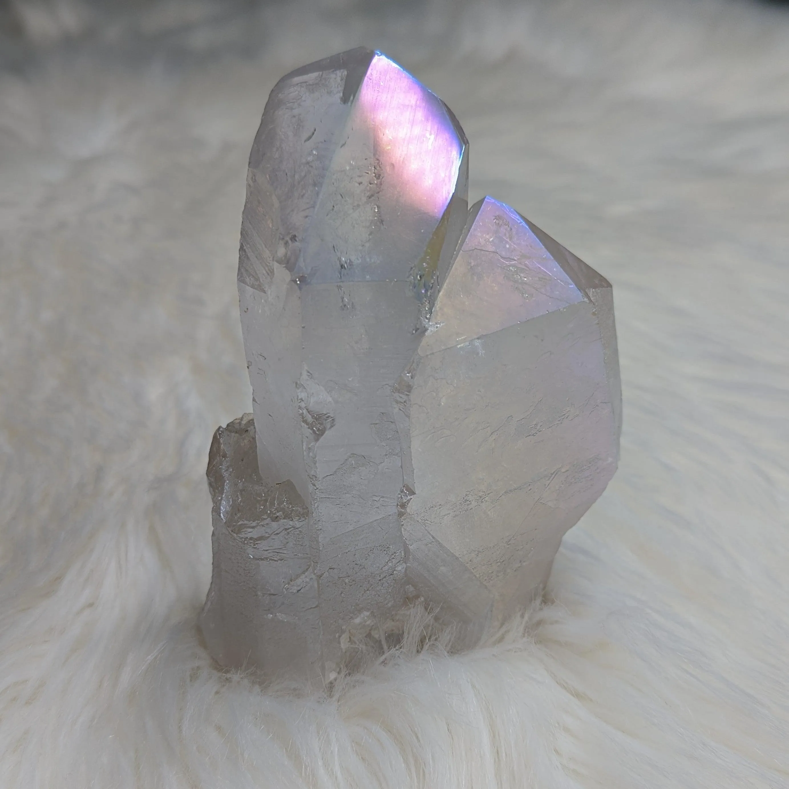 Unicorn Energy ~Pastel Rainbow Glow ANGEL AURA QUARTZ Twin Point