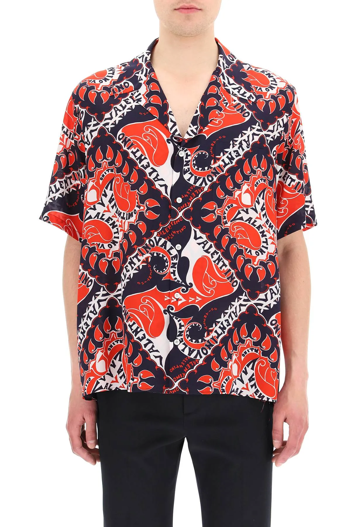 Valentino Bandana Printed Short-Sleeved Shirt