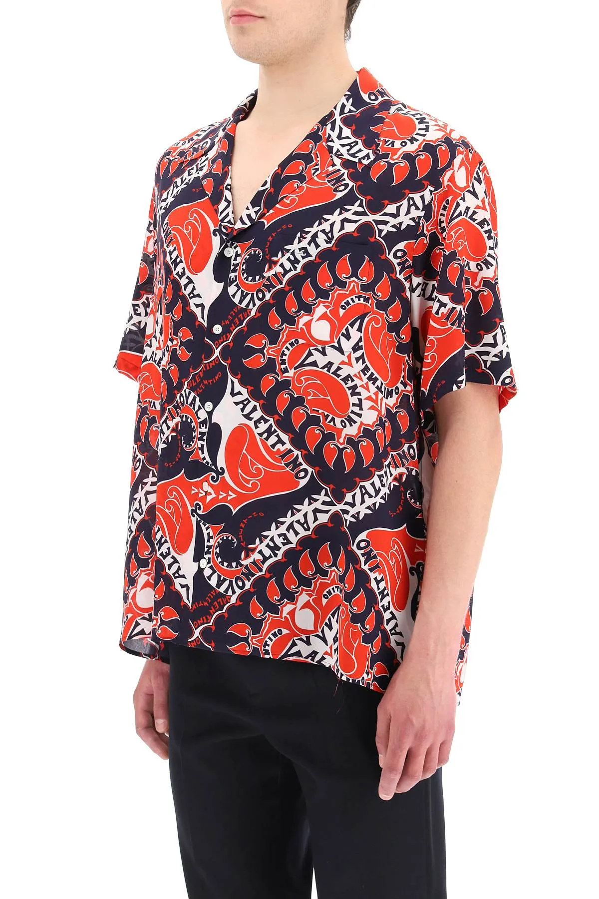 Valentino Bandana Printed Short-Sleeved Shirt