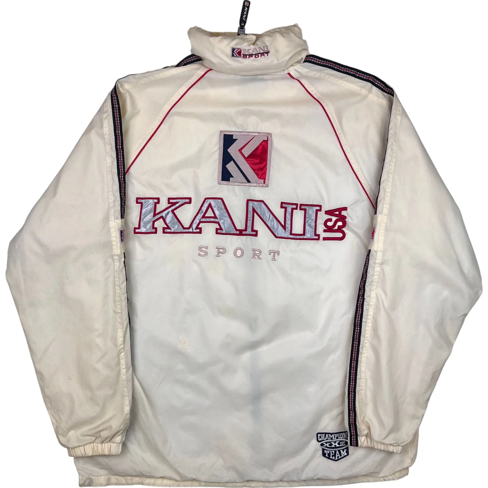 Vintage 90's Karl Kani Sport Track Jacket Cream