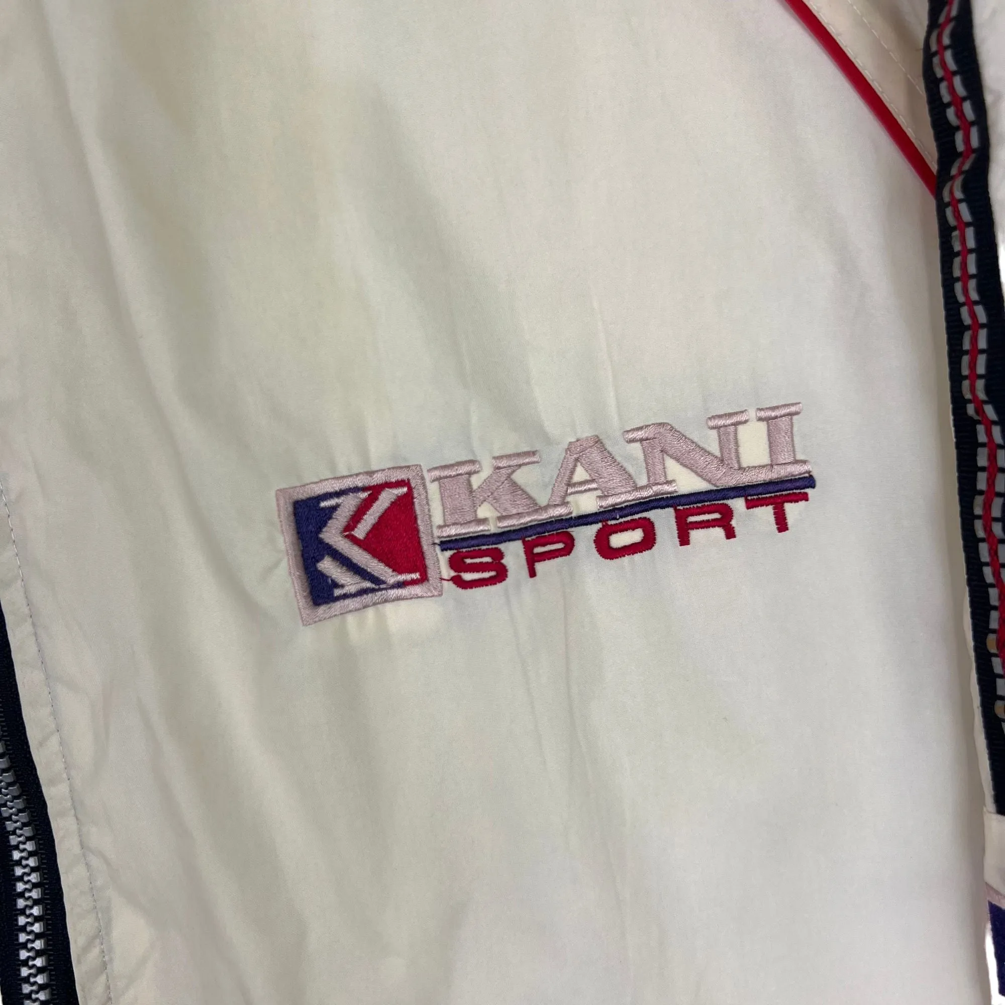 Vintage 90's Karl Kani Sport Track Jacket Cream