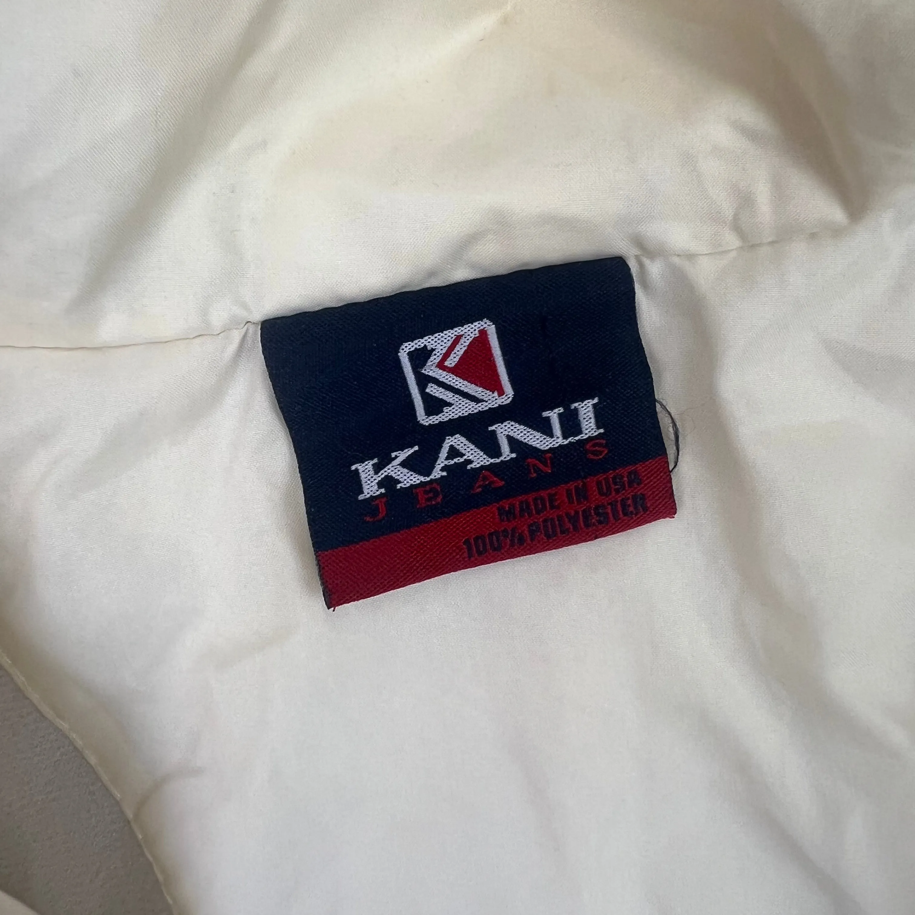 Vintage 90's Karl Kani Sport Track Jacket Cream