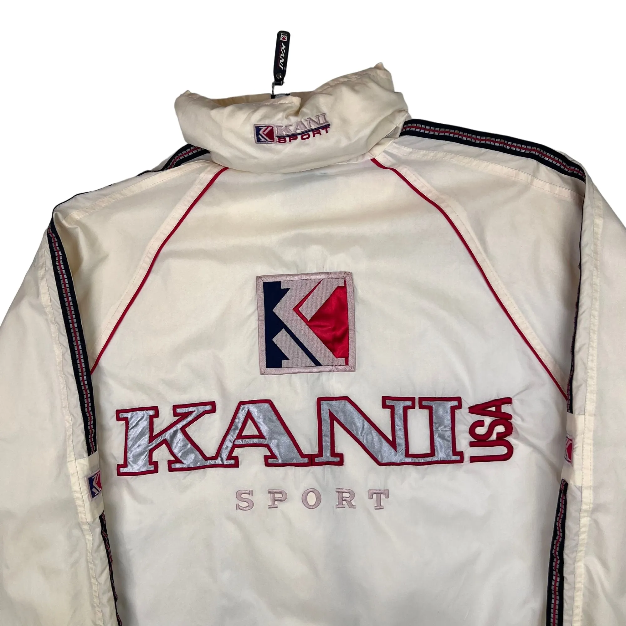 Vintage 90's Karl Kani Sport Track Jacket Cream