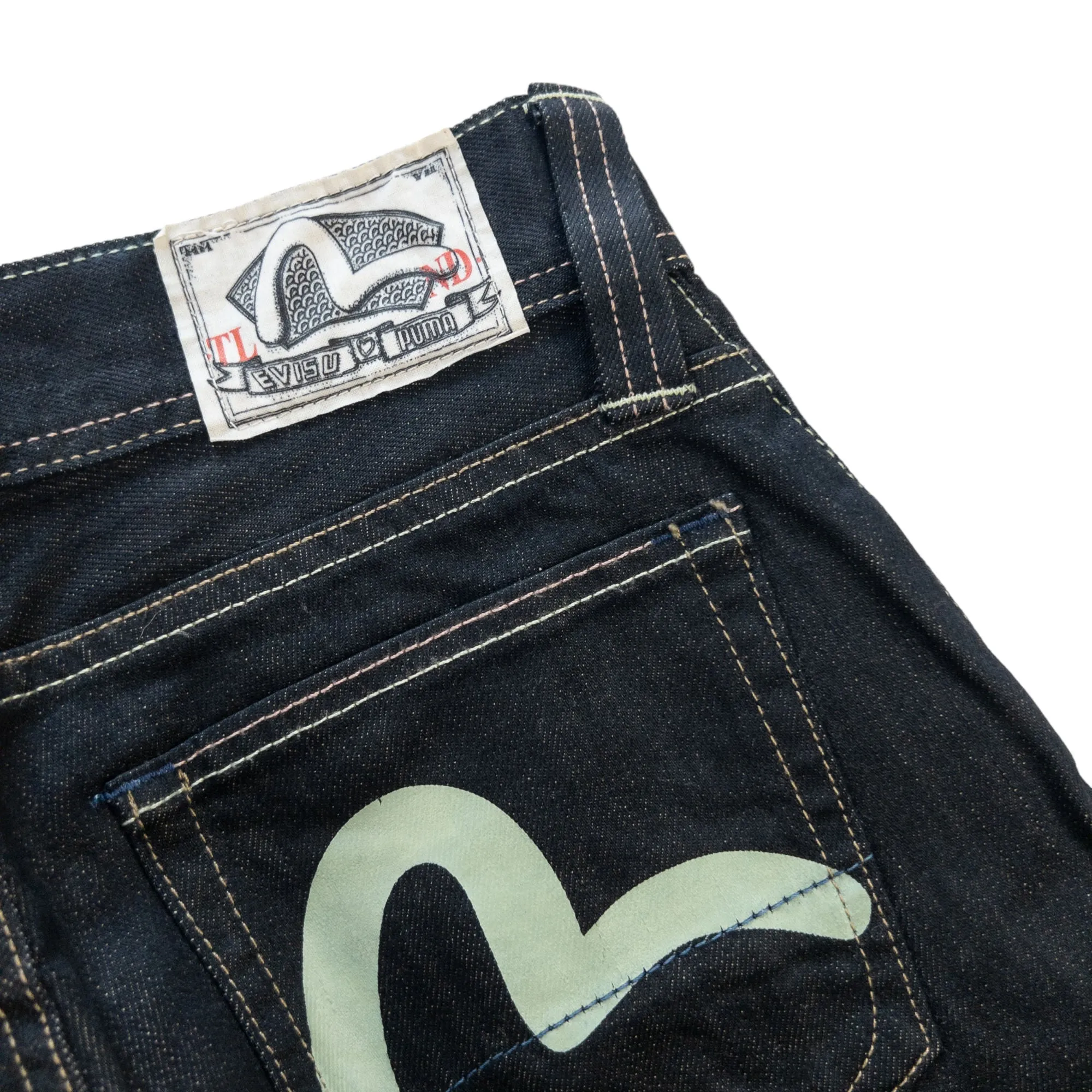 Vintage Evisu X Puma Double Gull Jeans Size W27