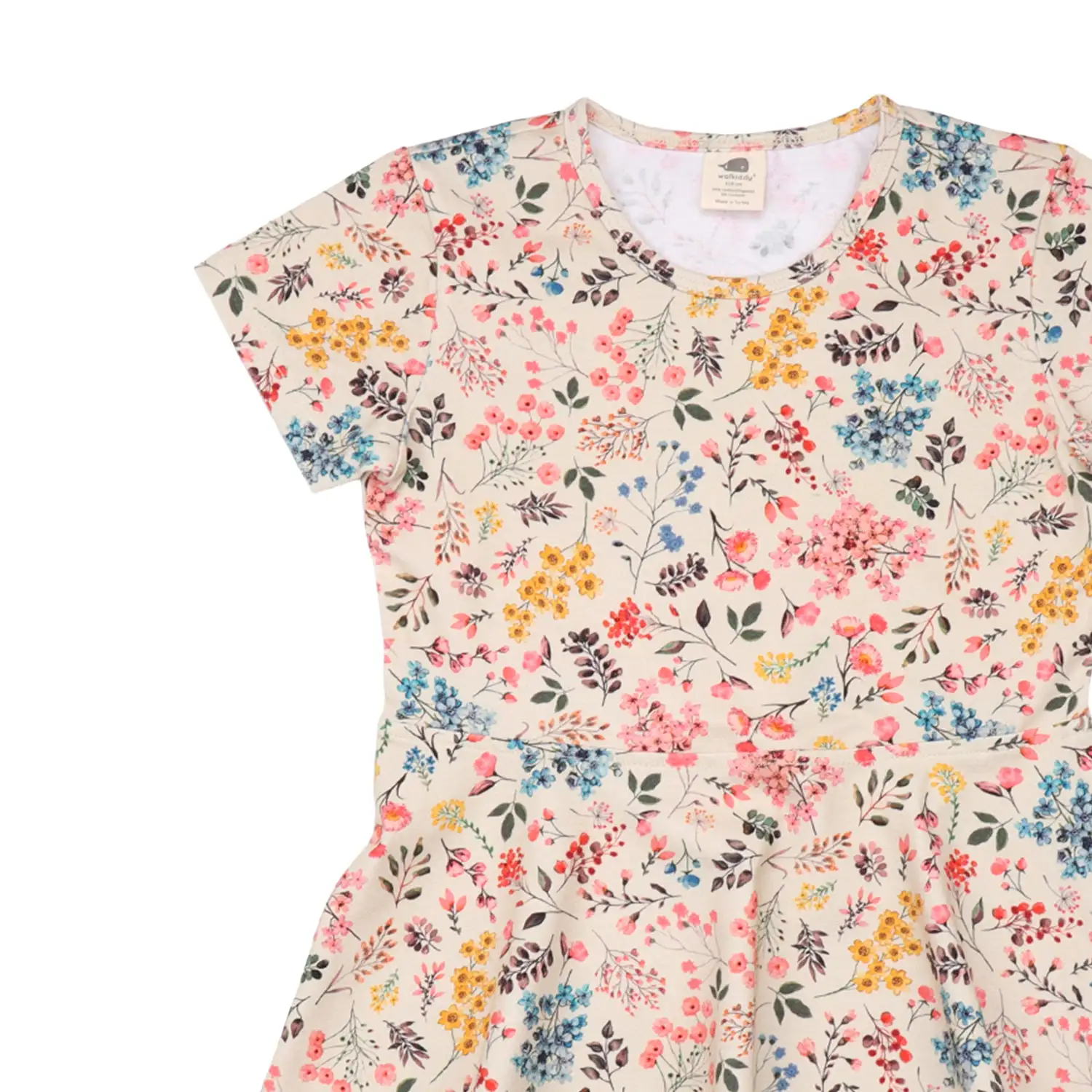 Walkiddy Mini Flowers Short Sleeved Skater Dress