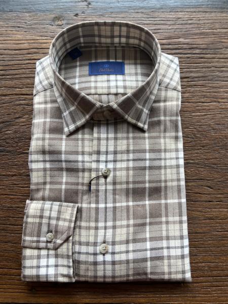 WARM BROWN PLAID LONG SLEEVE