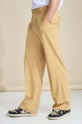 Wide Leg Tailored Trouser | boohooMAN UK