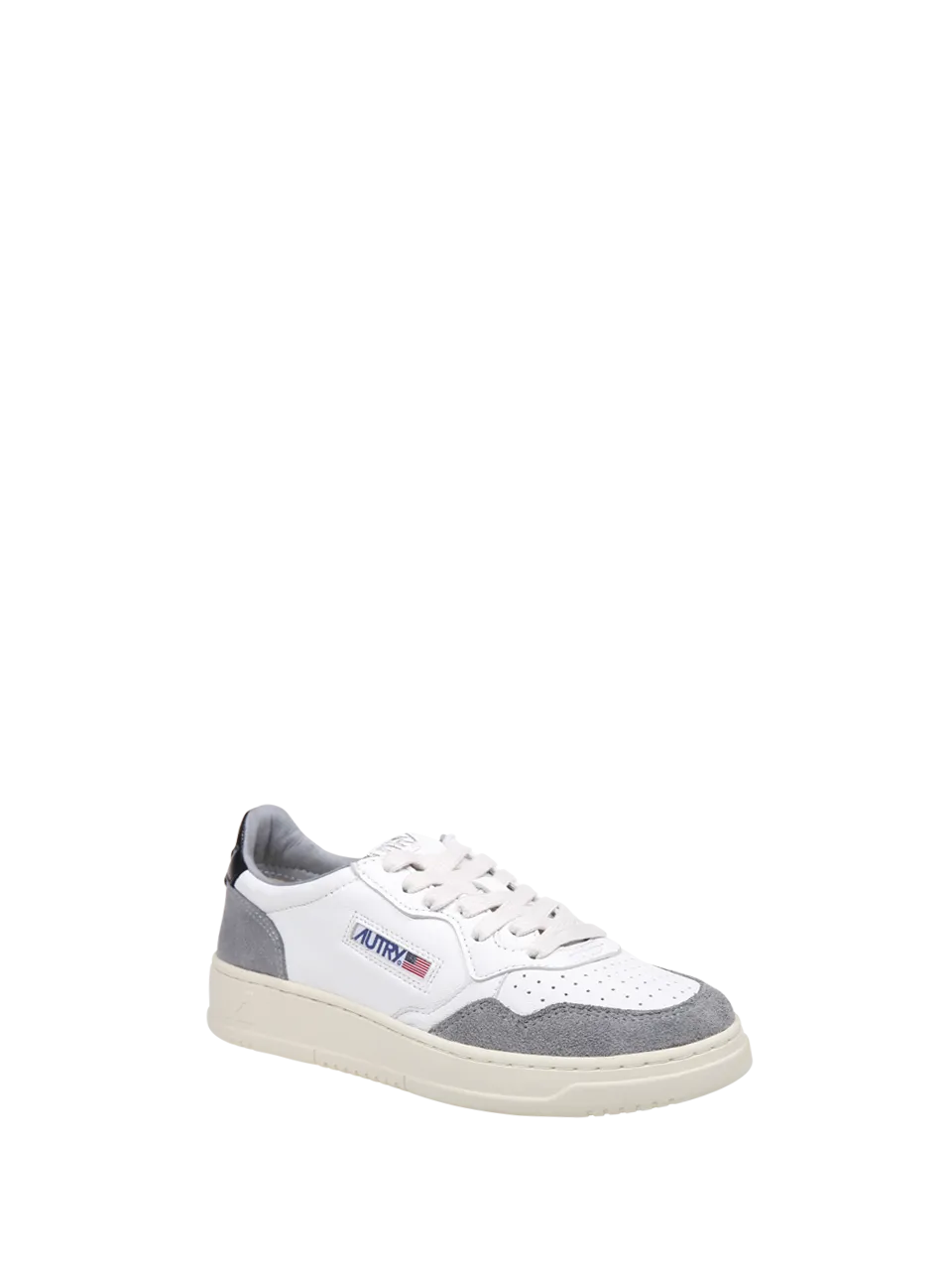 WOMAN AUTRY GREY LEATHER MEDALIST LOW SNEAKER