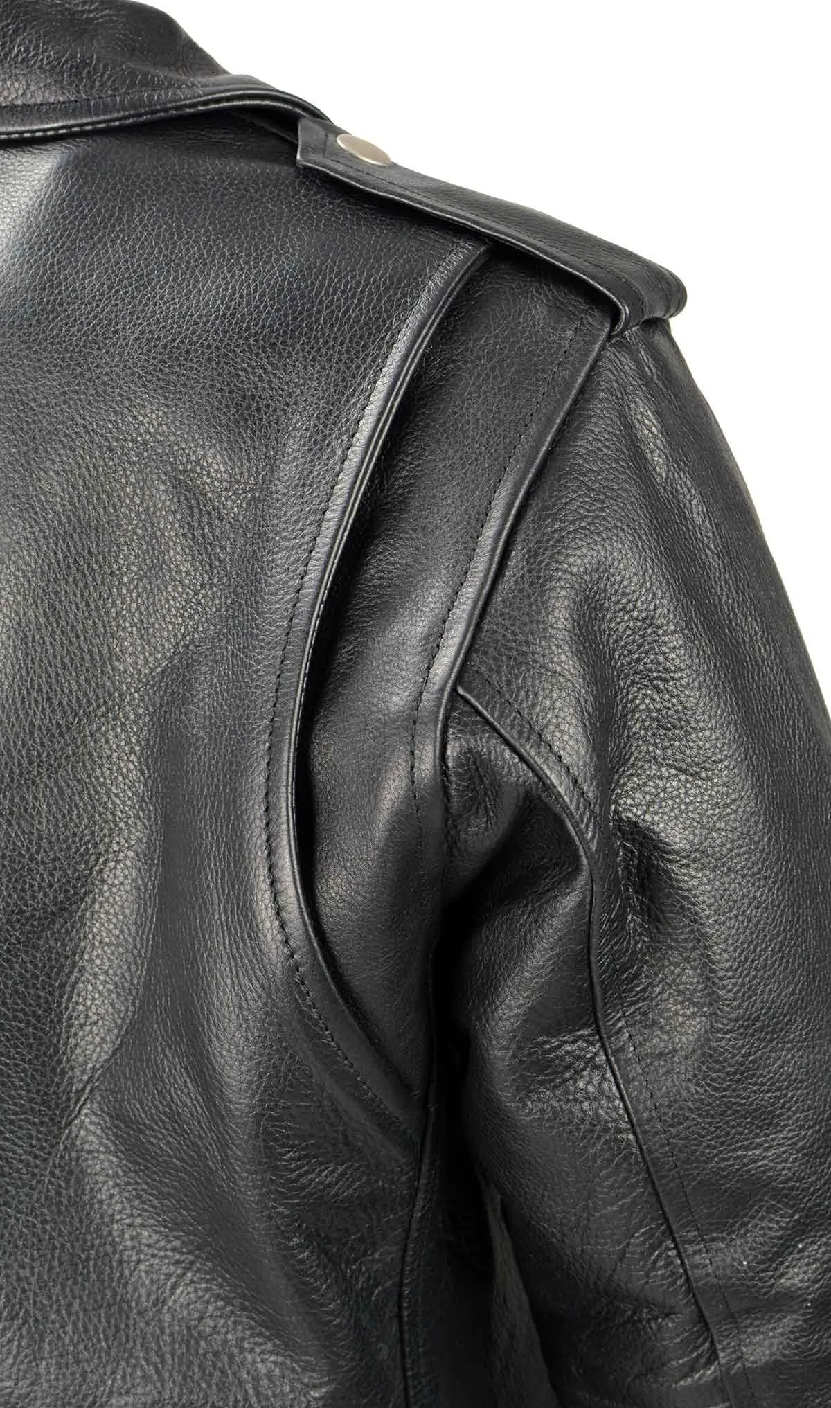 Women's Classic Black Leather Motorcycle Riders Jacket