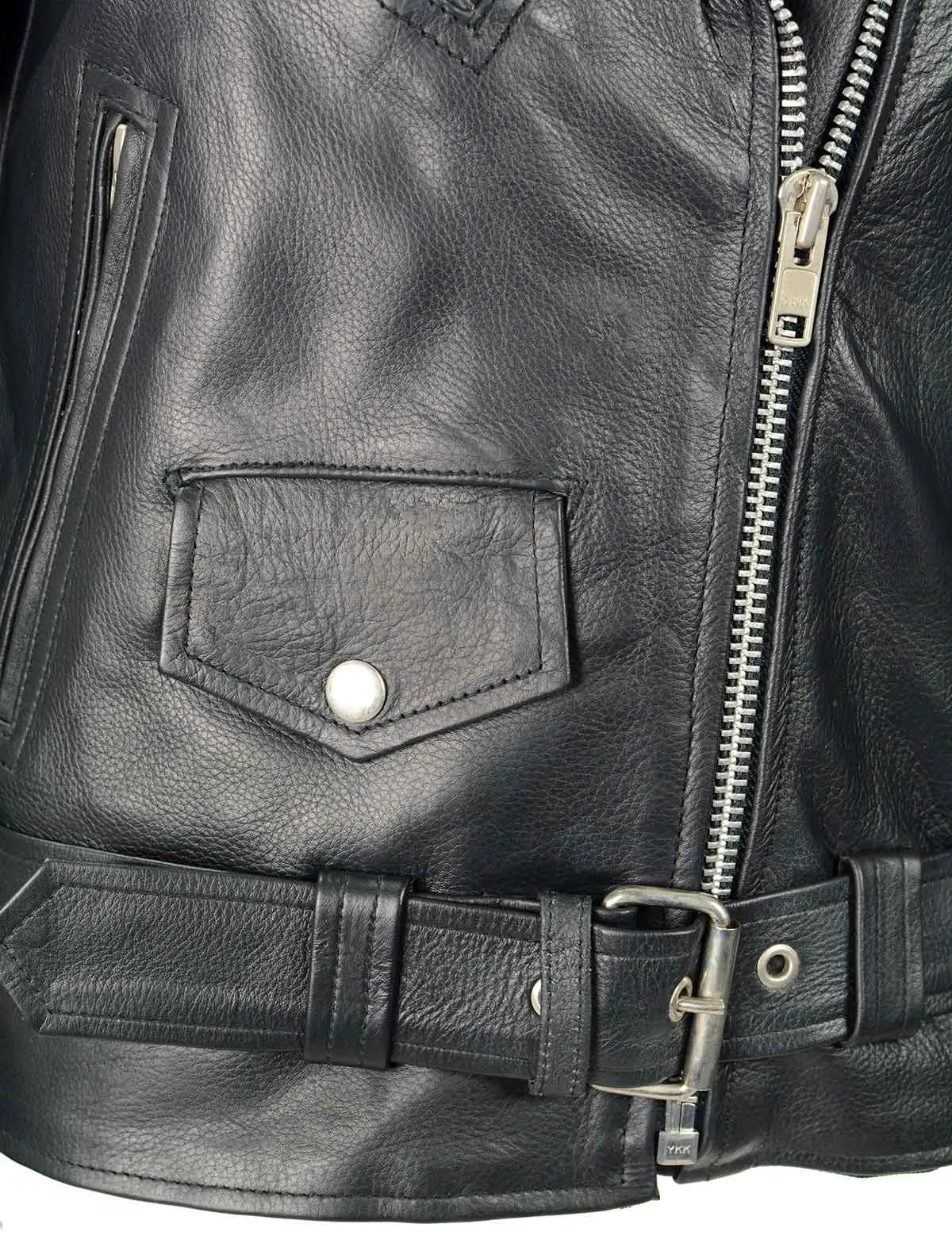 Women's Classic Black Leather Motorcycle Riders Jacket