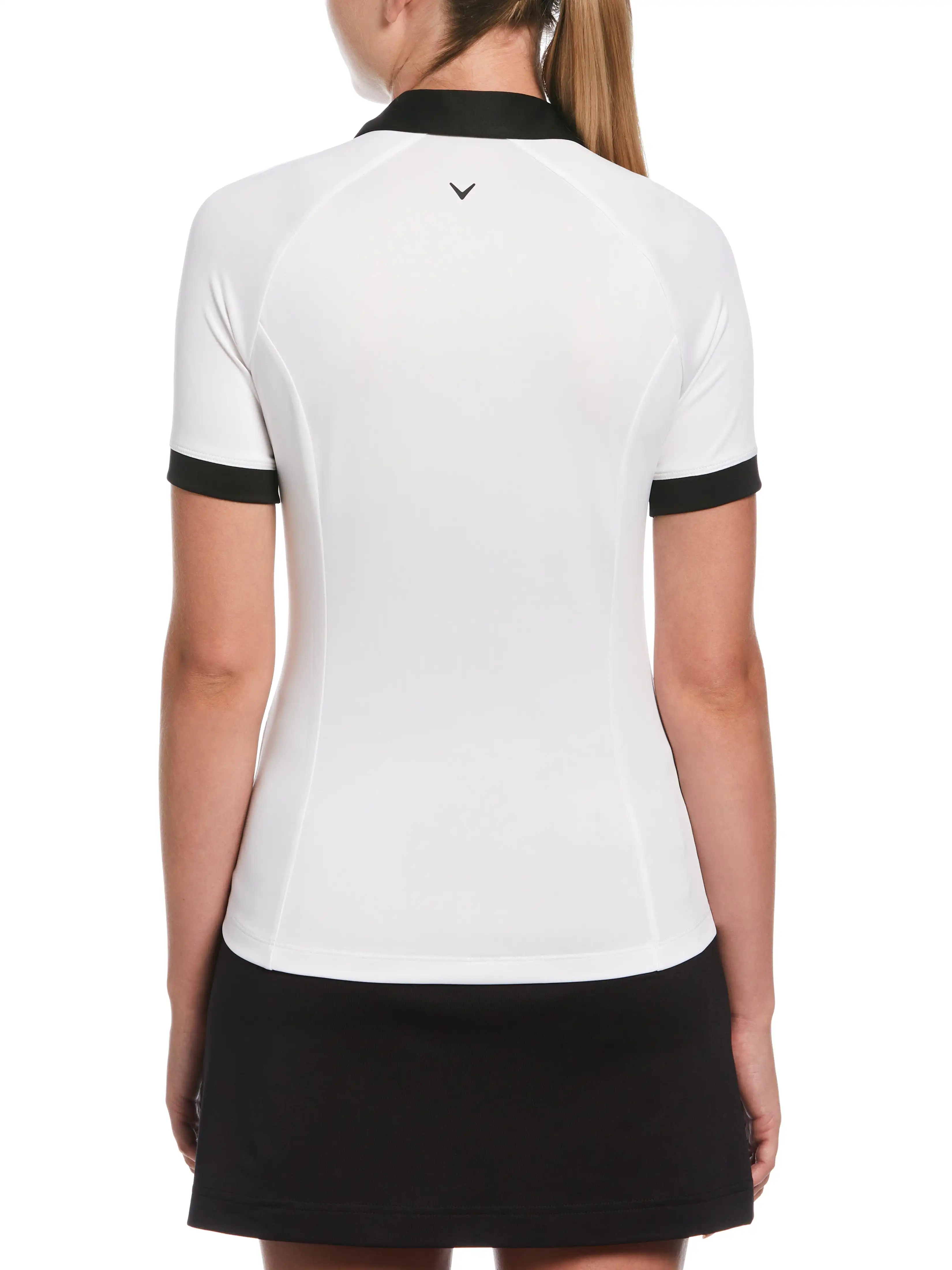 Womens Color Block V-Placket Golf Polo