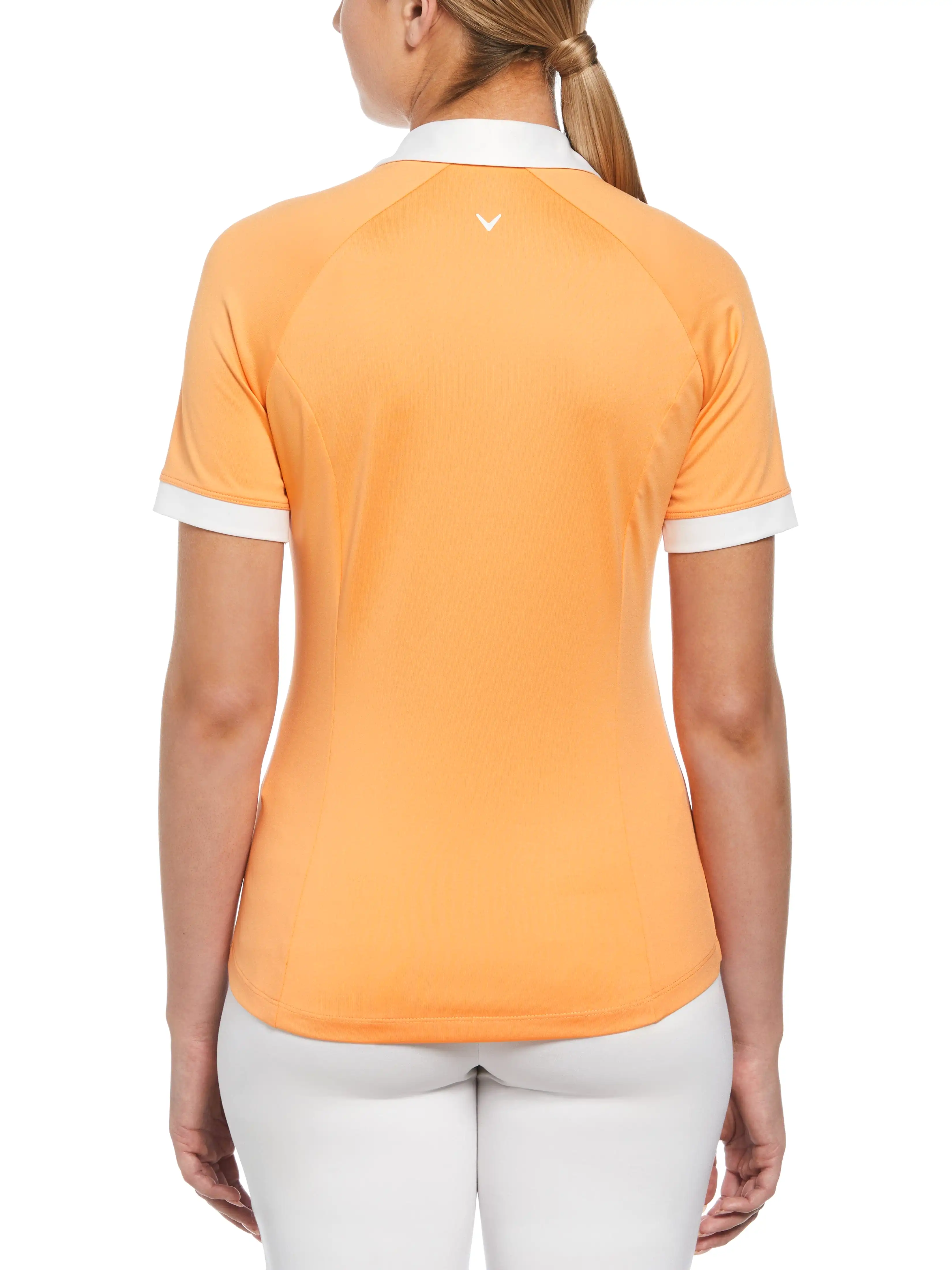 Womens Color Block V-Placket Golf Polo