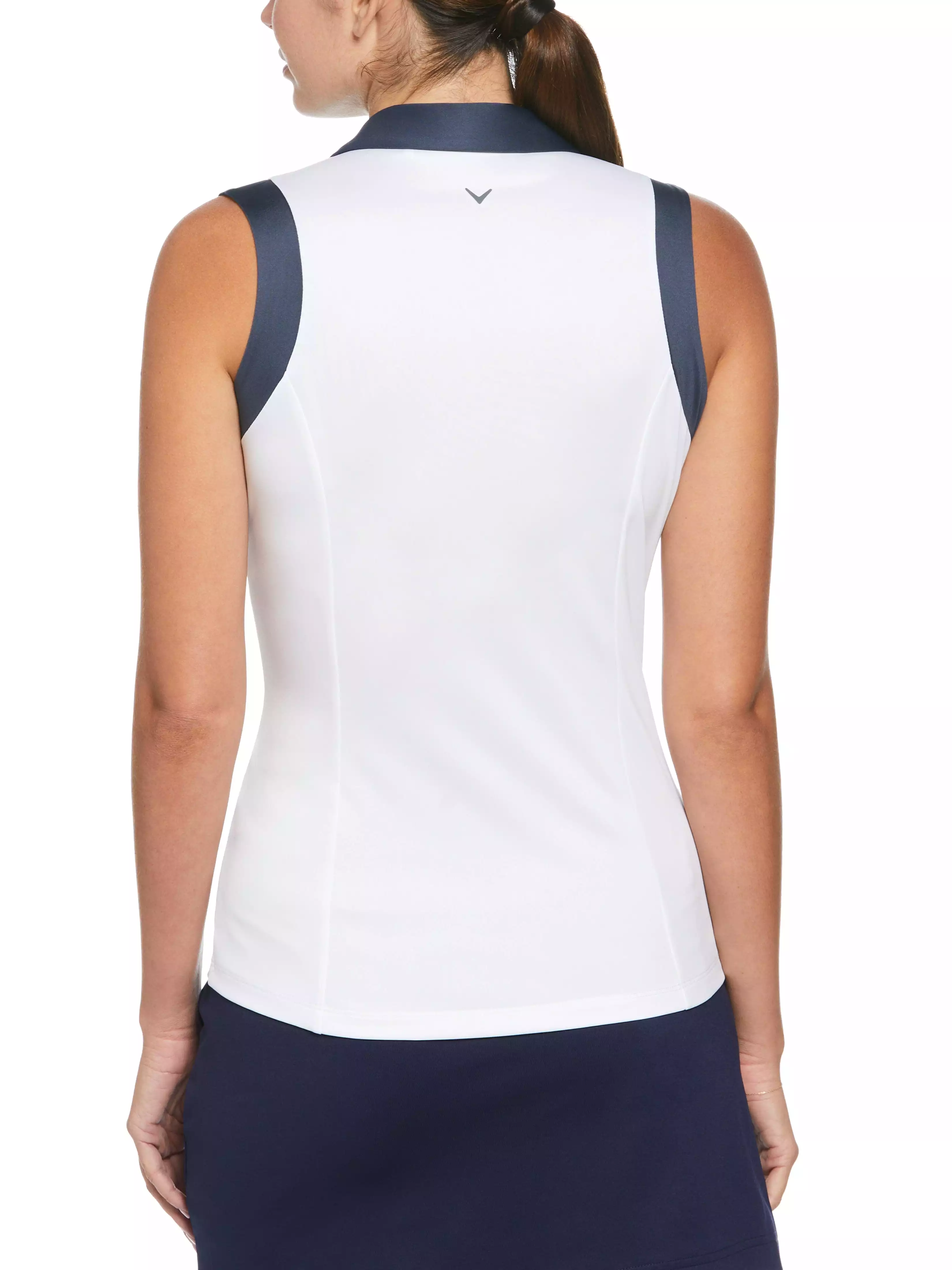 Womens Color Block V-Placket Golf Polo