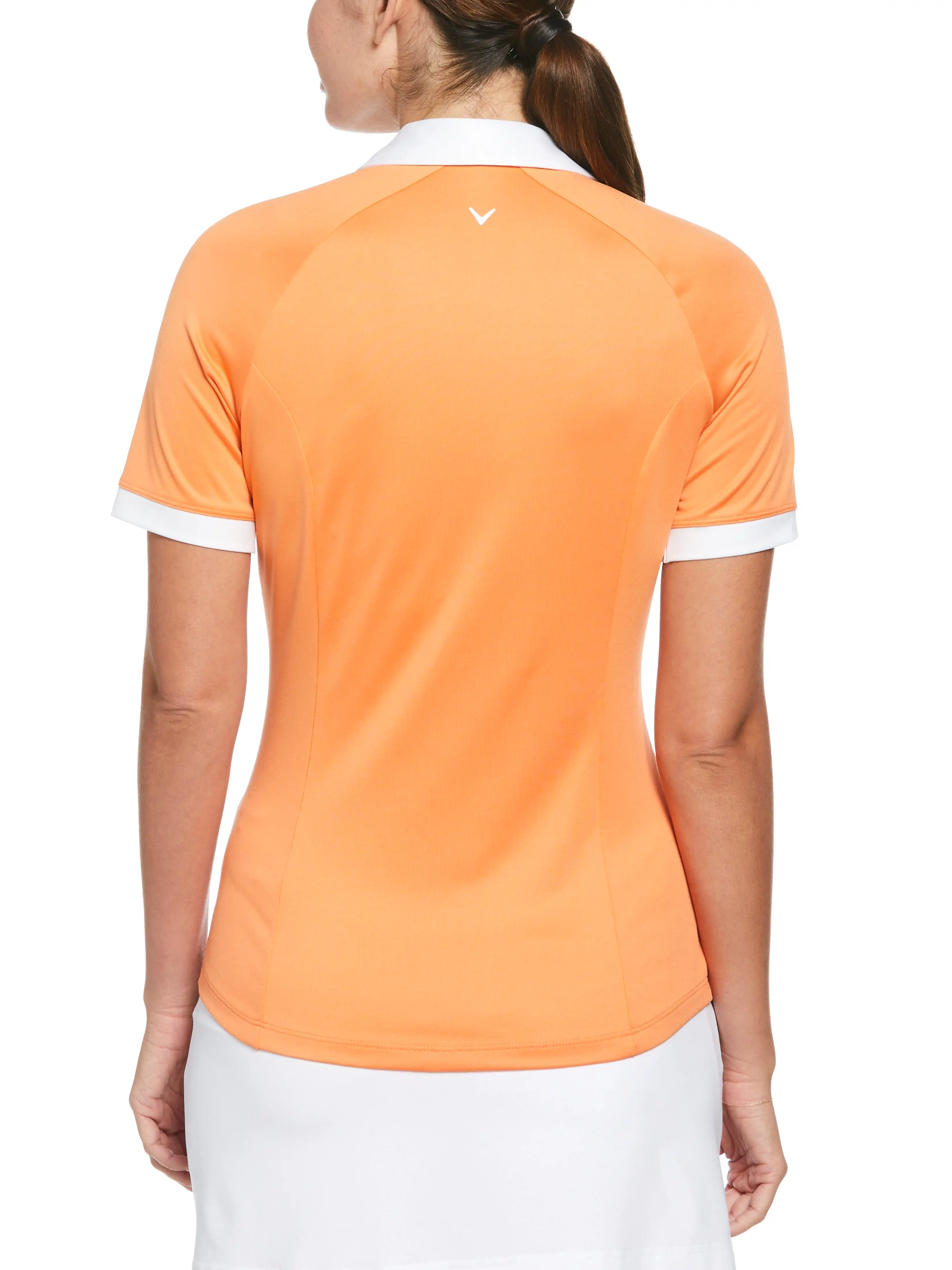 Womens Color Block V-Placket Golf Polo