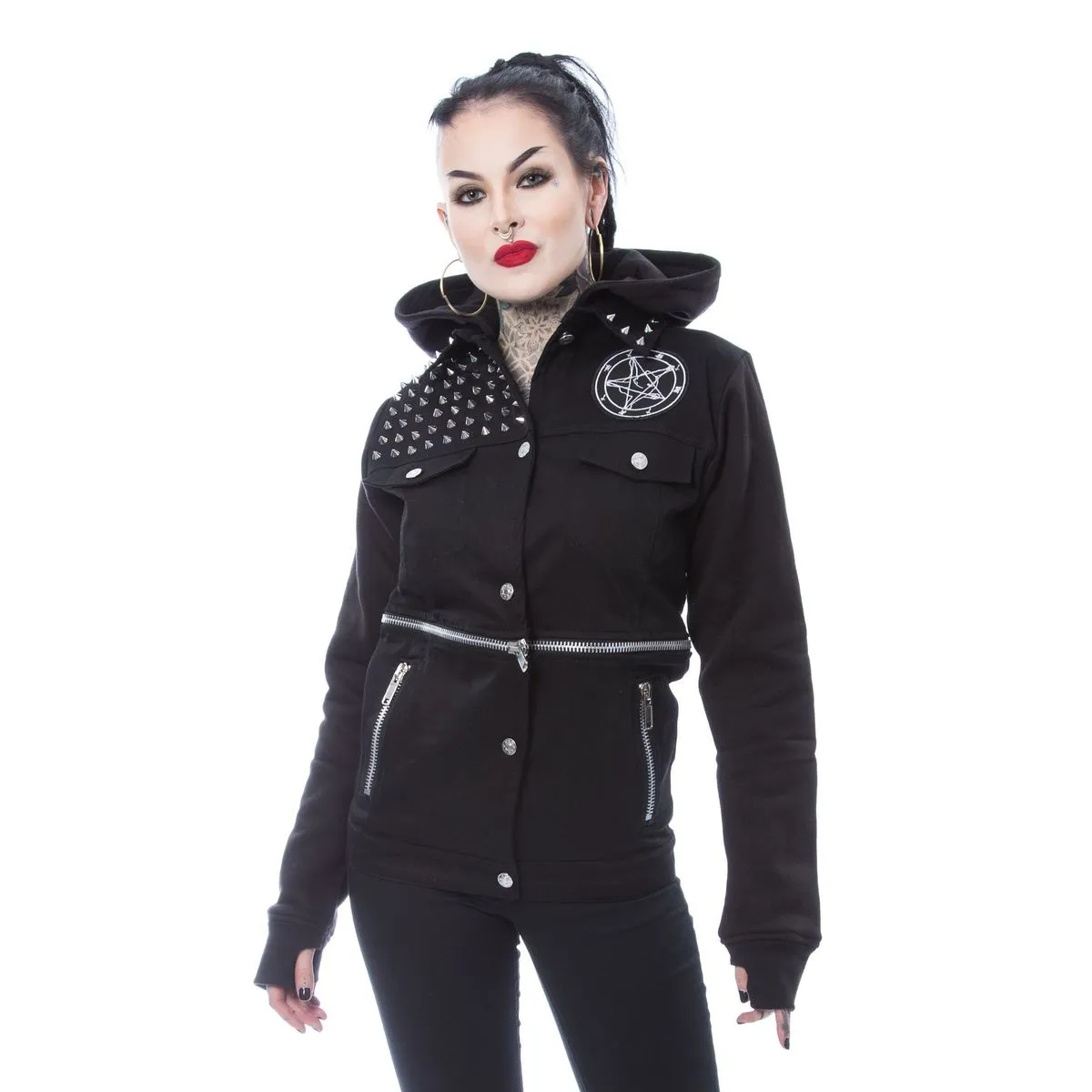 women's jacket HEARTLESS - ROWENA - BLACK - POI945  -  Metal-shop