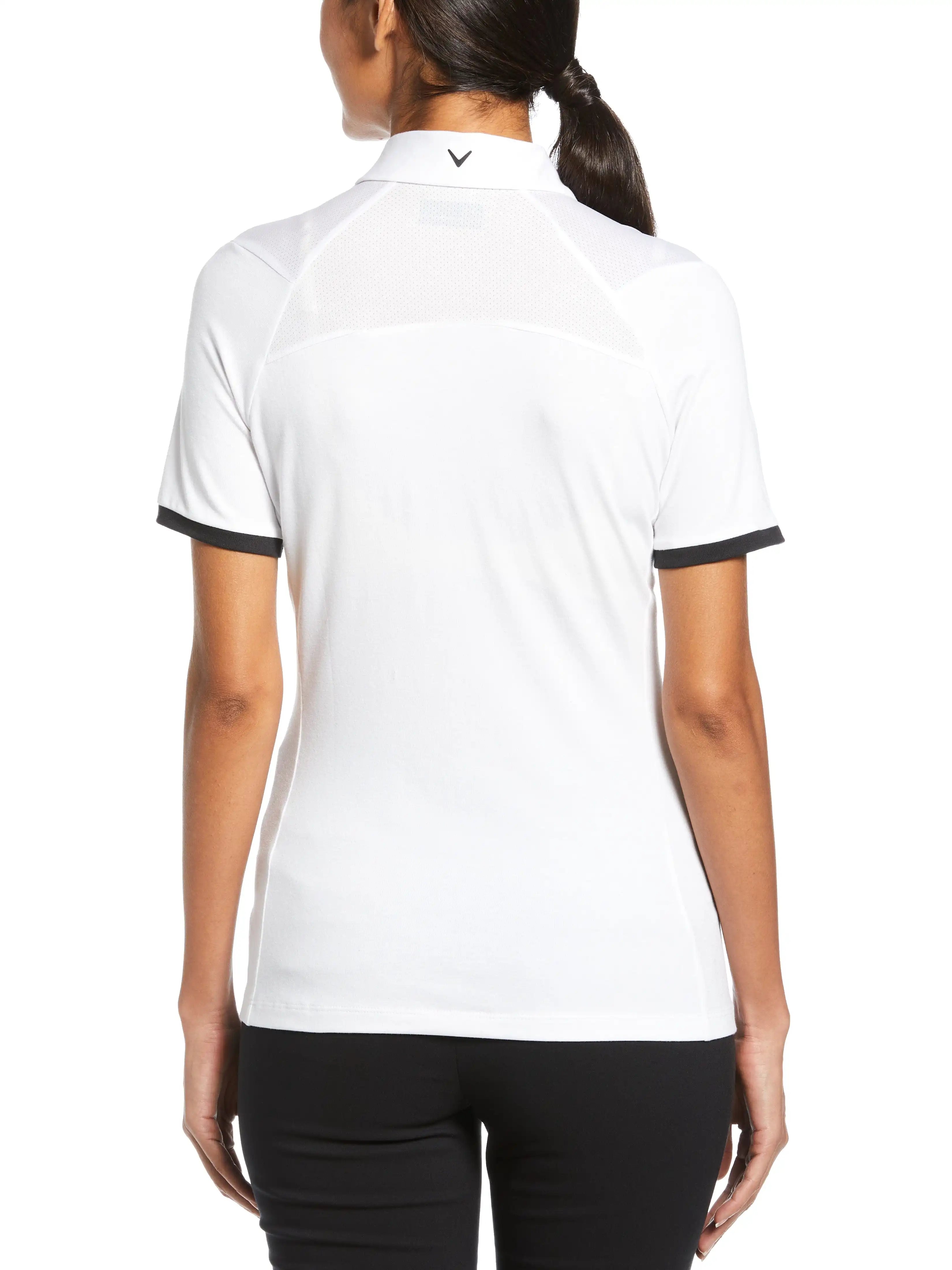 Womens Swing Tech Asymmetrical Color Block Golf Polo