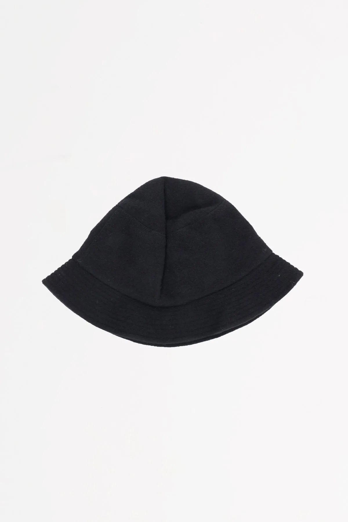 Wool Flannel Bucket Hat - Black