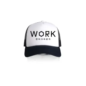 WORK Hangul Two Tone Foam Trucker Hat