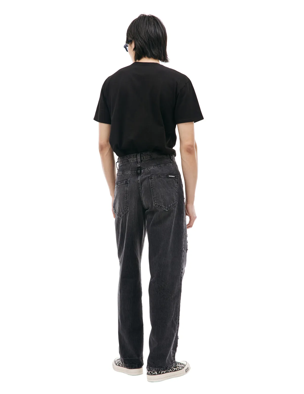 x Kodak Logo-patch Wide Leg Jeans - Black